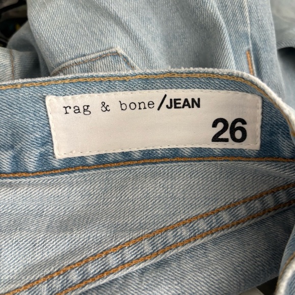 Rag and Bone Women's Size 26 Blue Distressed Skinny Jeans - Picture 2 of 5